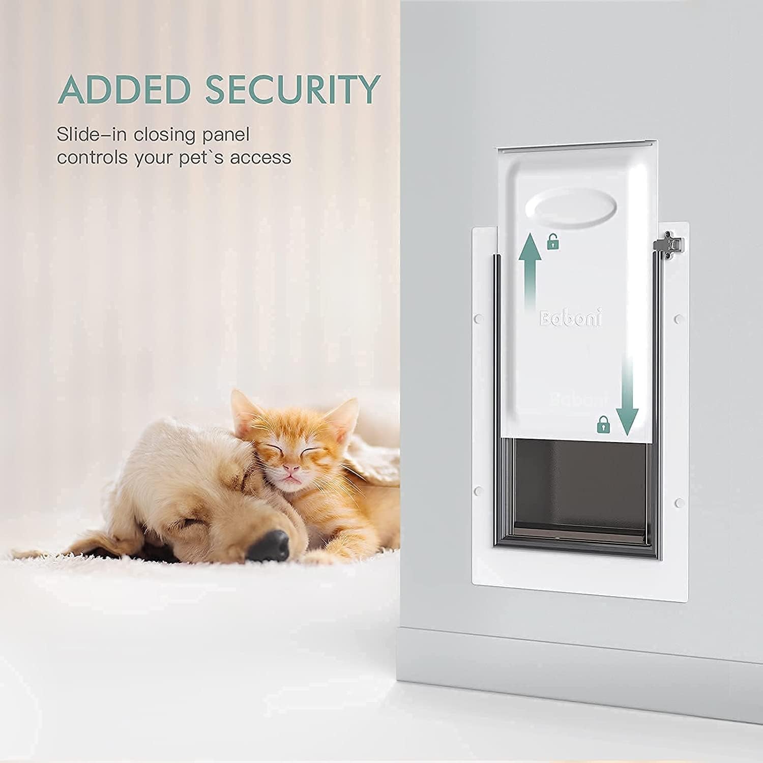 Baboni Wall-Mounted Pet Door – Durable, Secure & Weatherproof Dog & Cat Door 🐶🐱.