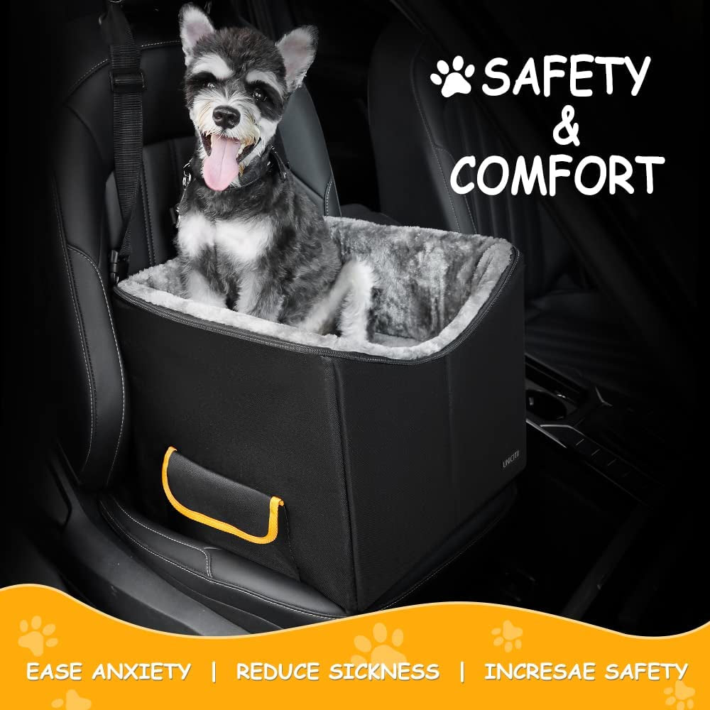 UNICITII Elevated Dog Booster Car Seat – Safe, Comfortable & Secure Travel for Small Dogs & Cats 🚗🐶.