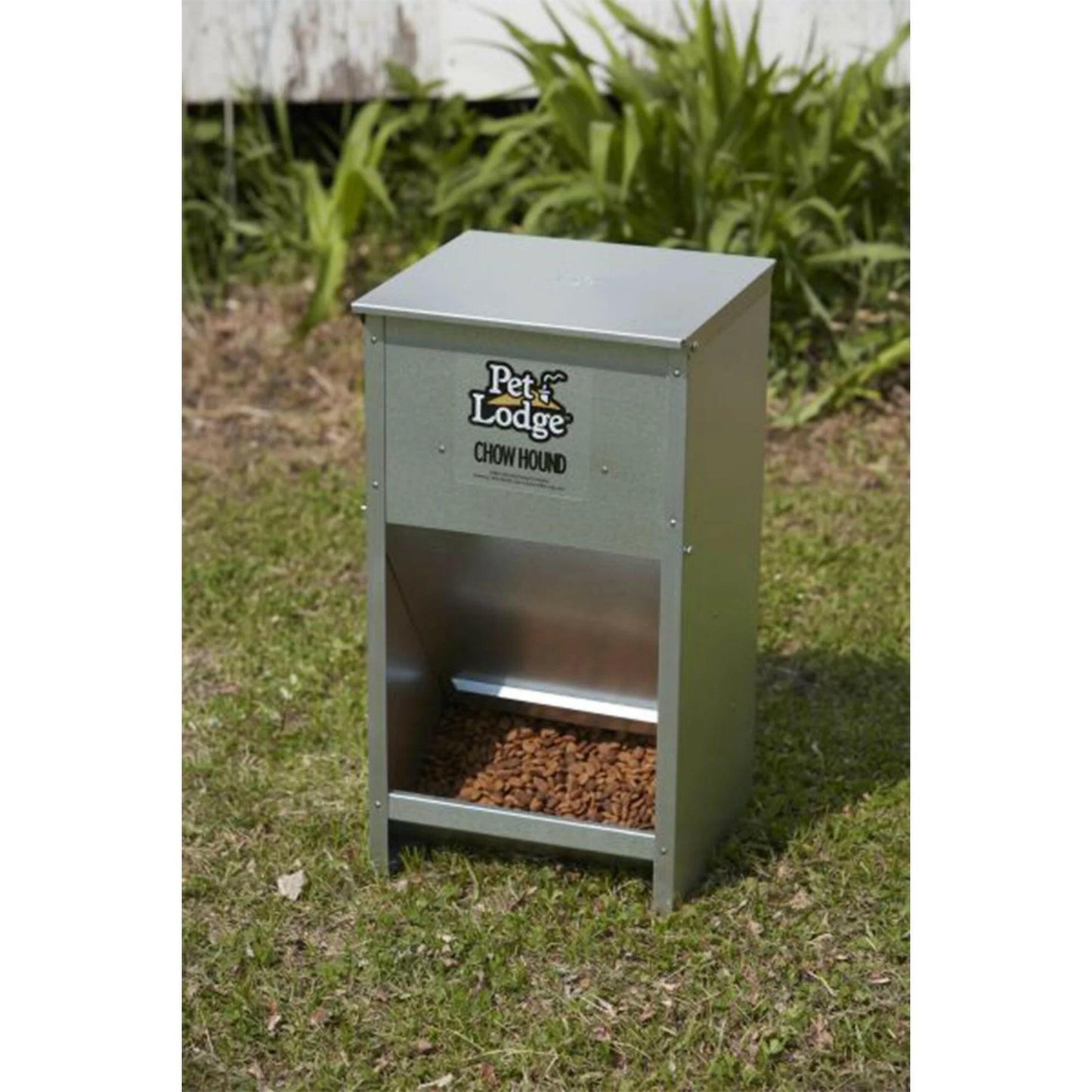 Dry Food Automatic Steel Dog Feeder Chow Hound 25 Pound Capacity