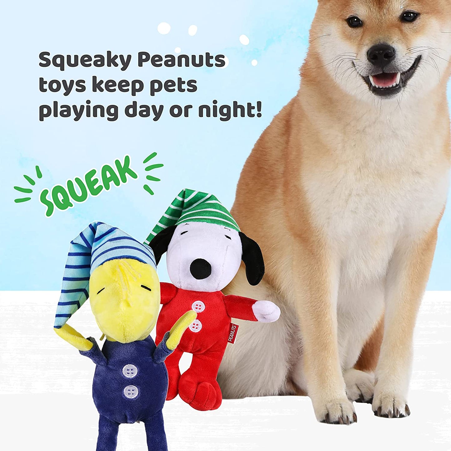 Peanuts Snoopy & Woodstock Plush Dog Toys – Officially Licensed, Soft & Squeaky Fun! 🐶🎾.