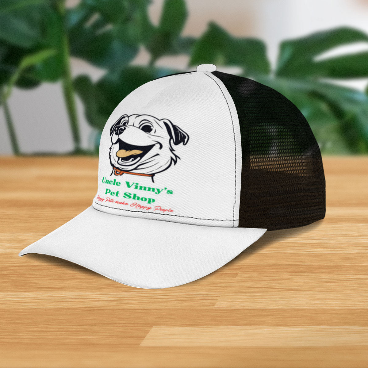 Uncle Vinny’s Pet Shop Mesh Hat – "Happy Pets Make Happy People" | Breathable, Adjustable & Stylish 🐶🧢.