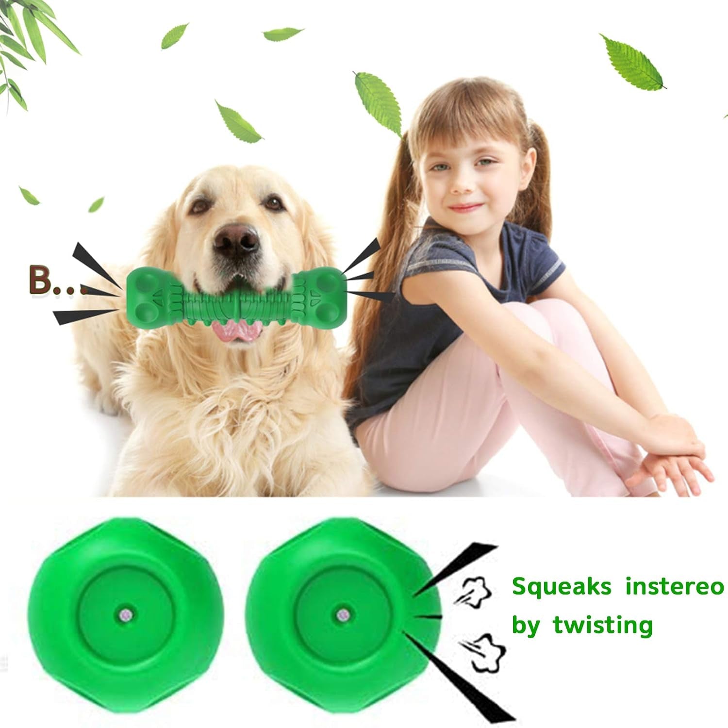 Eurigo Durable Squeaky Dog Chew Toy – Tough, Interactive & Perfect for Medium & Large Dogs 🐶🦴.