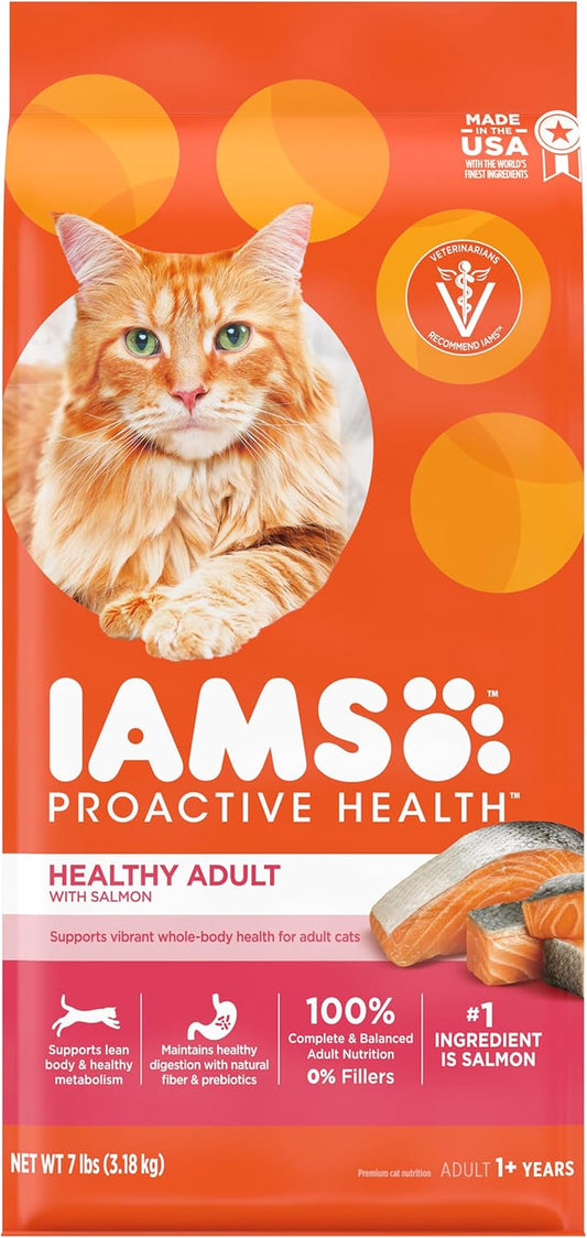 Proactive Health Adult Healthy Dry Cat Food with Salmon, 7 Lb. Bag