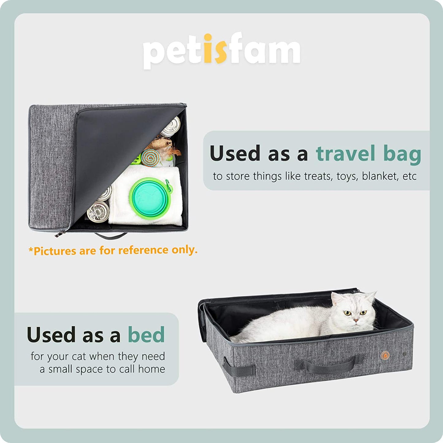 Petisfam Portable Travel Cat Litter Box – Leak-Proof, Lightweight & Foldable 🐱✈️.