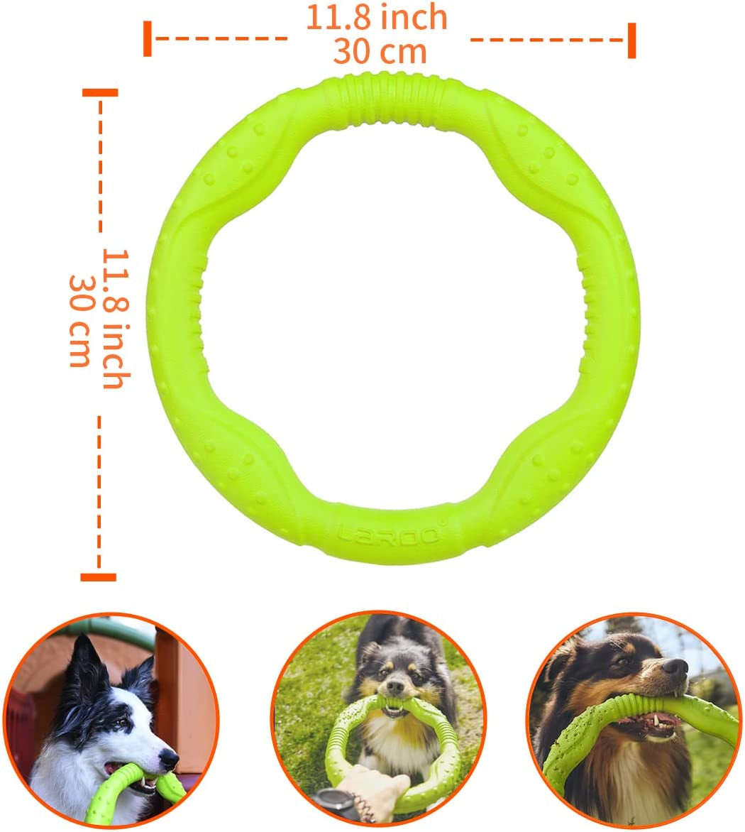 LaRoo Indestructible Dog Flying Ring – Durable, Lightweight & Safe Chew Toy for Medium & Large Dogs 🐶🦴.