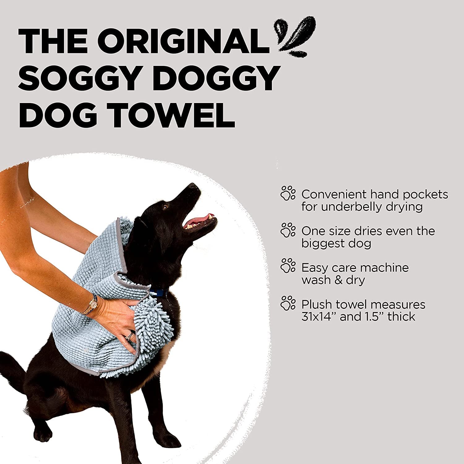 Ultra-Absorbent Microfiber Dog Towel – Fast-Drying, Soft & Durable for Easy Pet Grooming 🐶🛁.