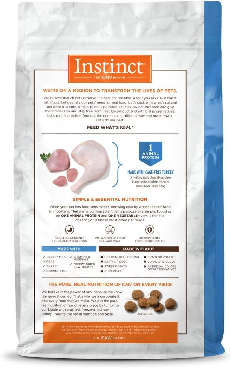 Limited Ingredient Diet, Natural Dry Dog Food, Grain Free Recipe - Real Turkey, 22 Lb. Bag.