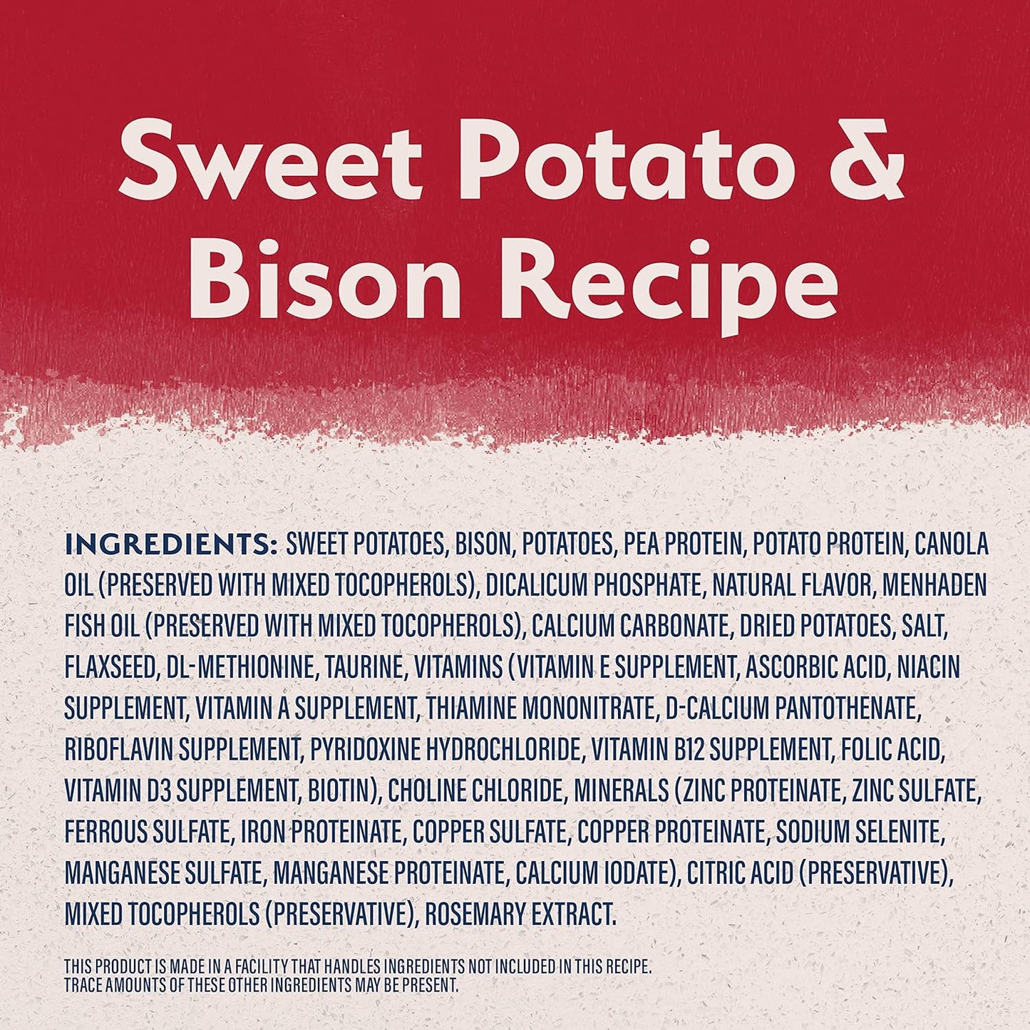 Limited Ingredient Adult Grain-Free Dry Dog Food, Reserve Sweet Potato & Bison Recipe, 12 Pound (Pack of 1).