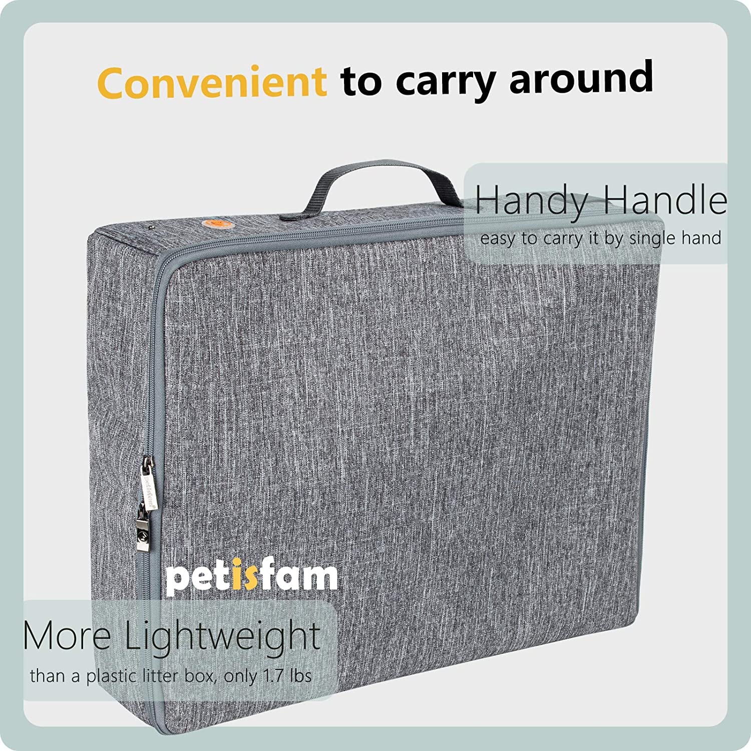 Petisfam Portable Travel Cat Litter Box – Leak-Proof, Lightweight & Foldable 🐱✈️.