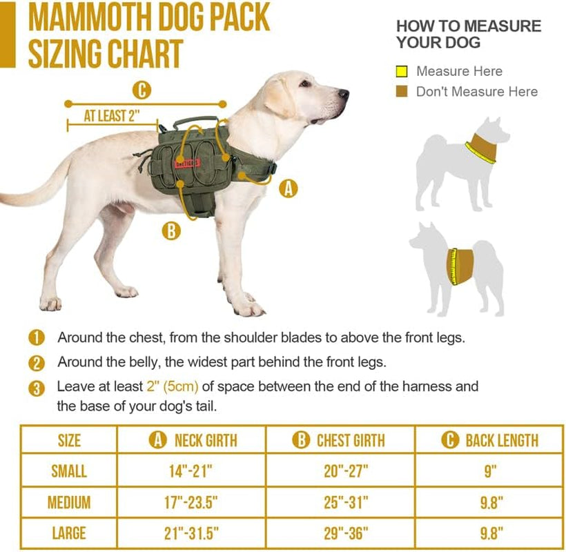 OneTigris MAMMOTH Dog Pack – Durable, Adjustable & Spacious Hiking Backpack for Dogs 🐶🎒.