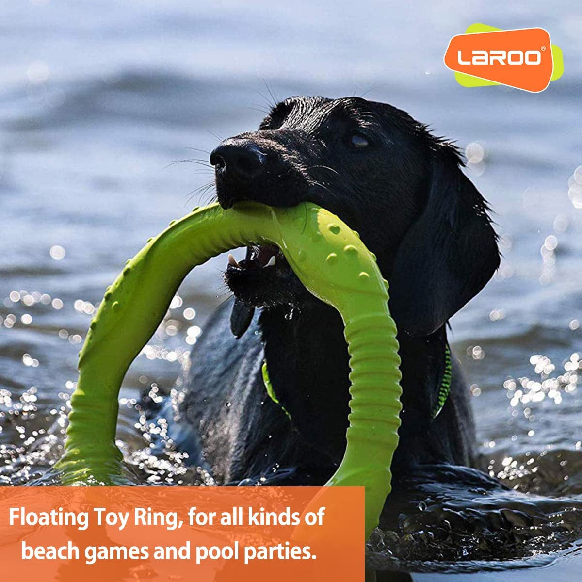 LaRoo Indestructible Dog Flying Ring – Durable, Lightweight & Safe Chew Toy for Medium & Large Dogs 🐶🦴.