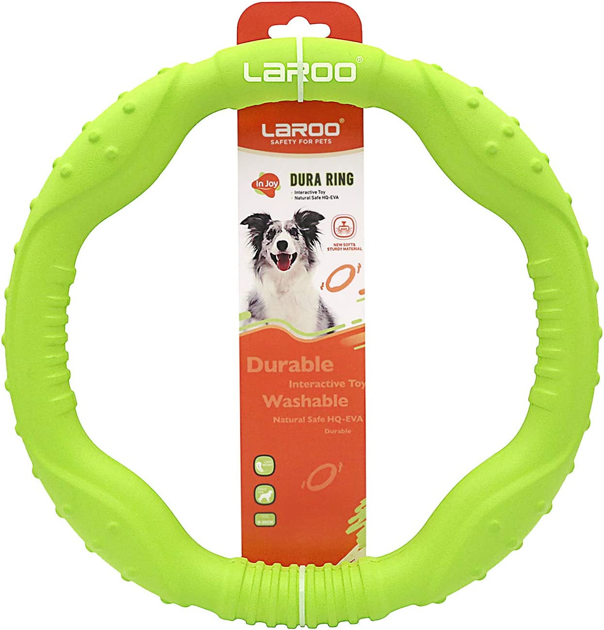 LaRoo Indestructible Dog Flying Ring – Durable, Lightweight & Safe Chew Toy for Medium & Large Dogs 🐶🦴.