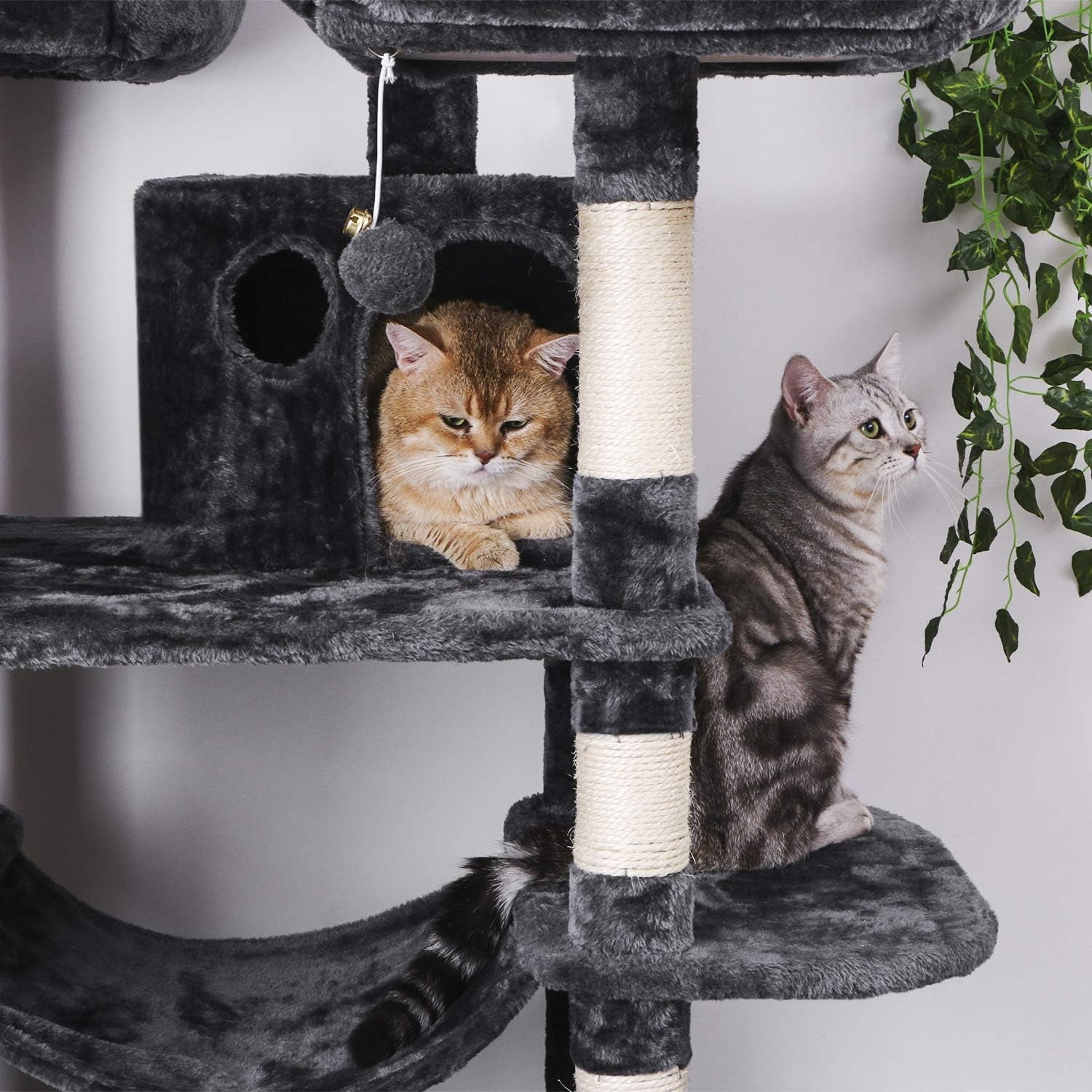 Multi-Level Cat Tree Tower – Large Cat Condo with Perches, Hammock & Scratching Posts 🏡🐱.