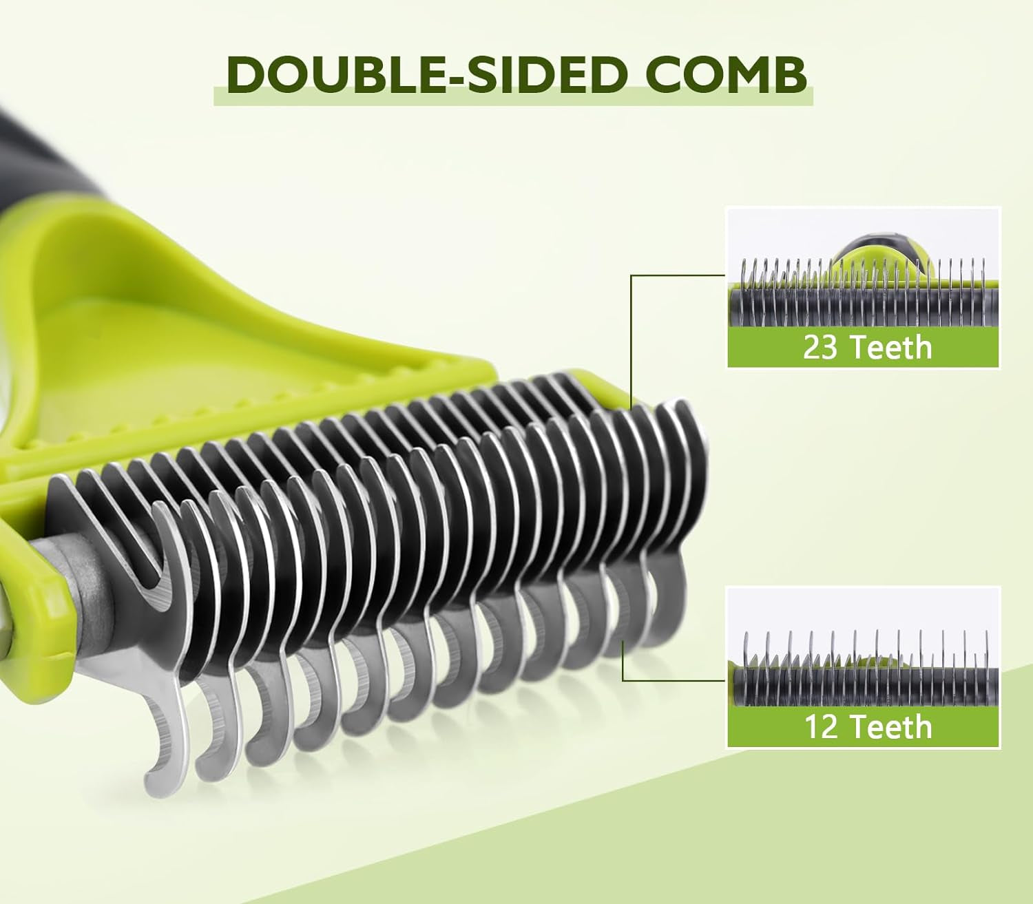 Pecute 2-in-1 Pet Grooming Tool – Dual-Sided Undercoat Rake for Dogs & Cats 🐶🐱.