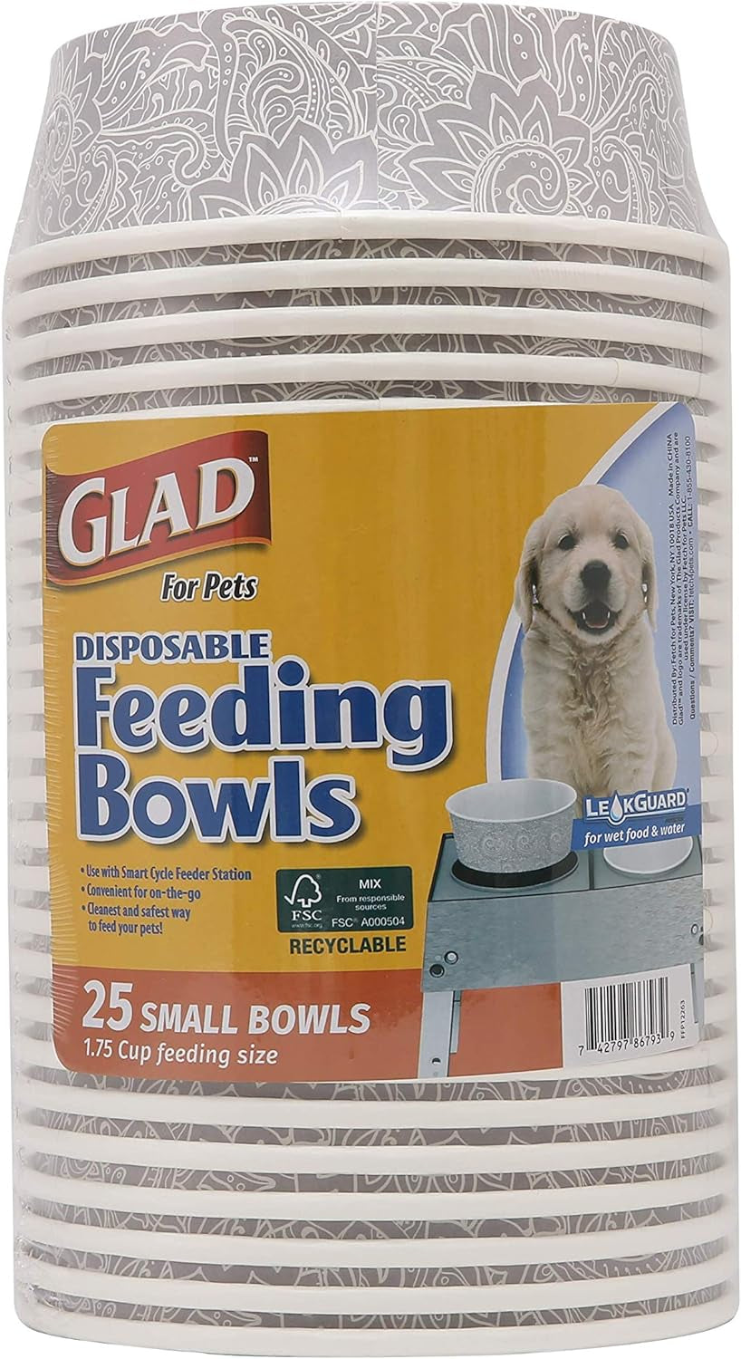 Glad for Pets Disposable Dog Food Bowls – Leak-Proof, Eco-Friendly & Perfect for Travel 🐶🌎.