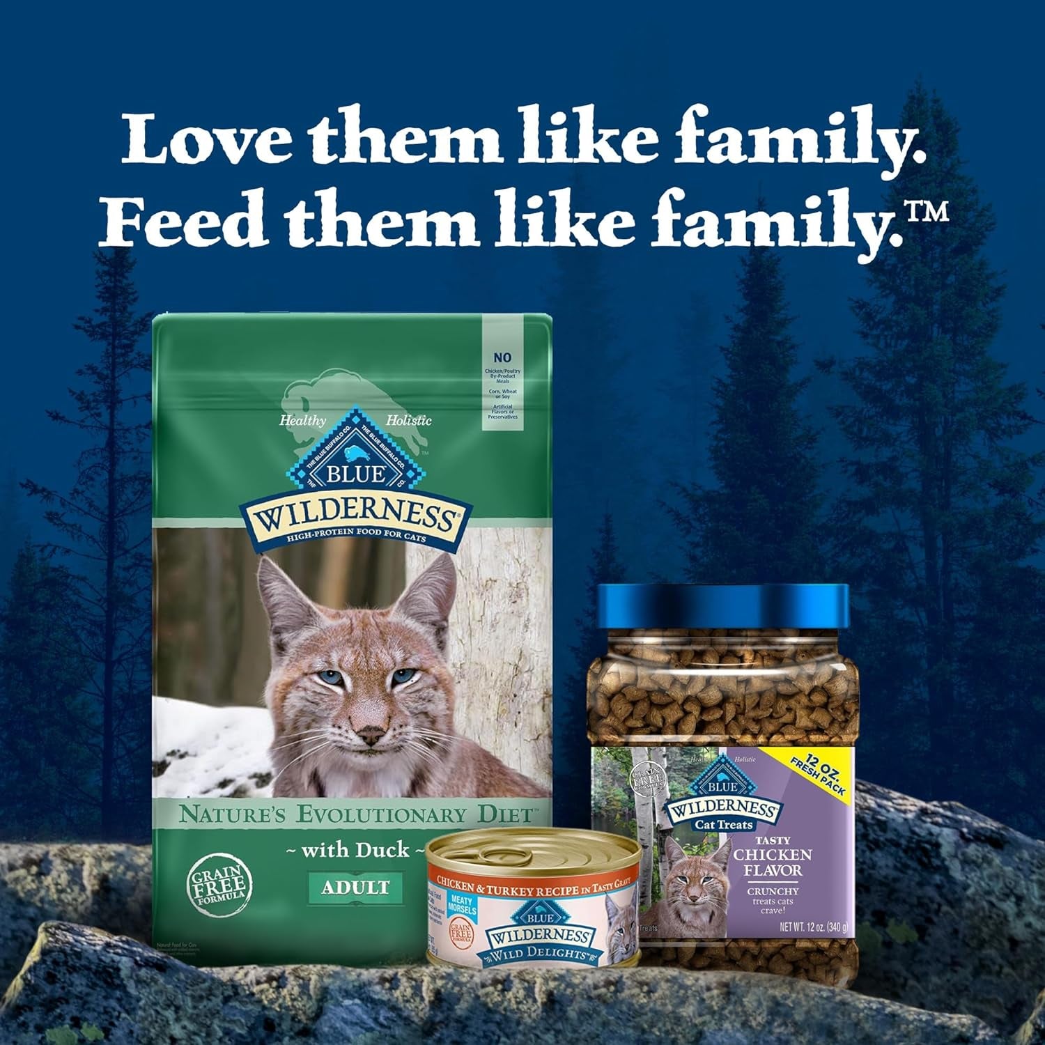 Blue Buffalo Wilderness Duck Supports Health and Wellness High-Protein & Grain-Free Healthy Adult Dry Cat Food 11 Lbs..