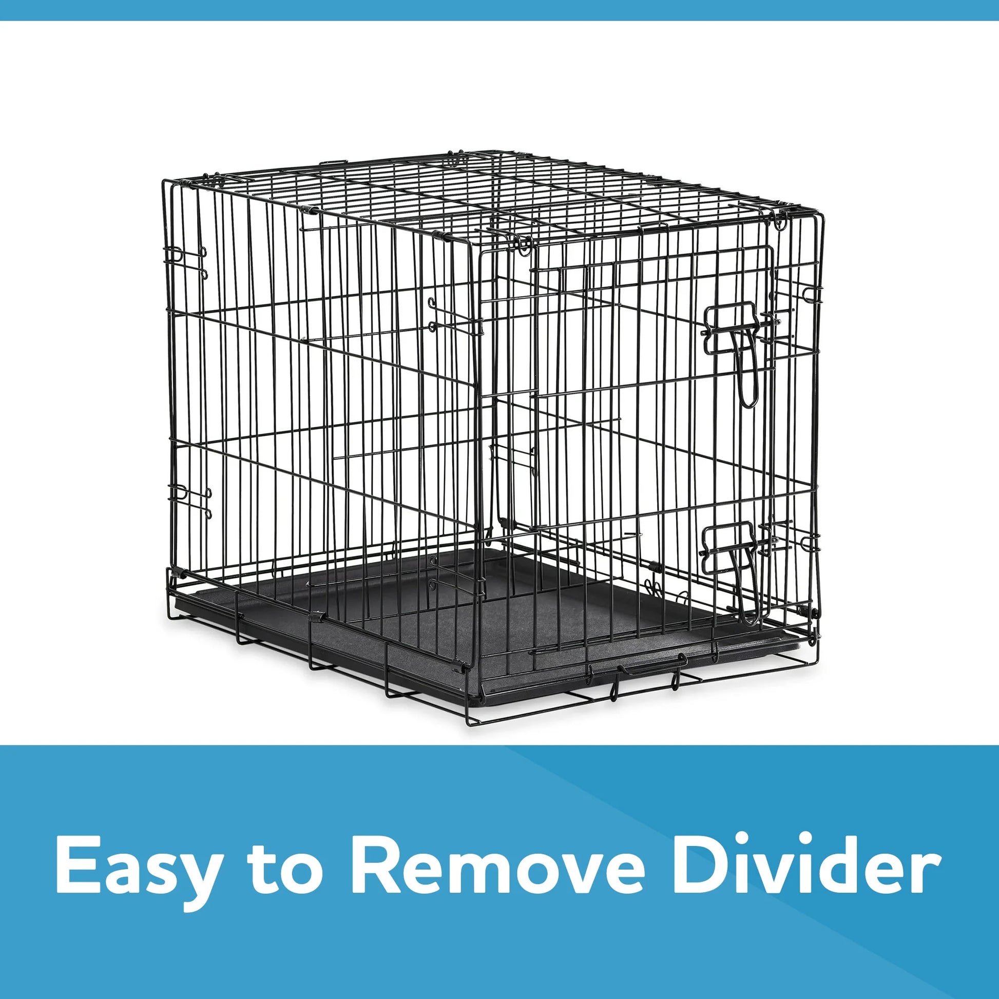 , Single-Door Folding Dog Crate with Divider, Xx-Large, 48"