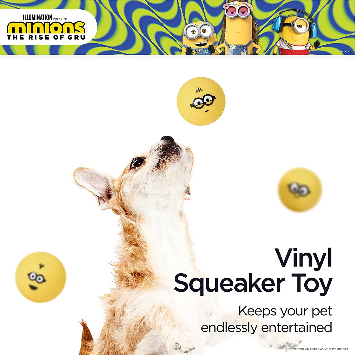 Minions Squeaky Dog Toys – Officially Licensed Despicable Me Dog Ball Toys for Endless Fun! 🐶🎾.