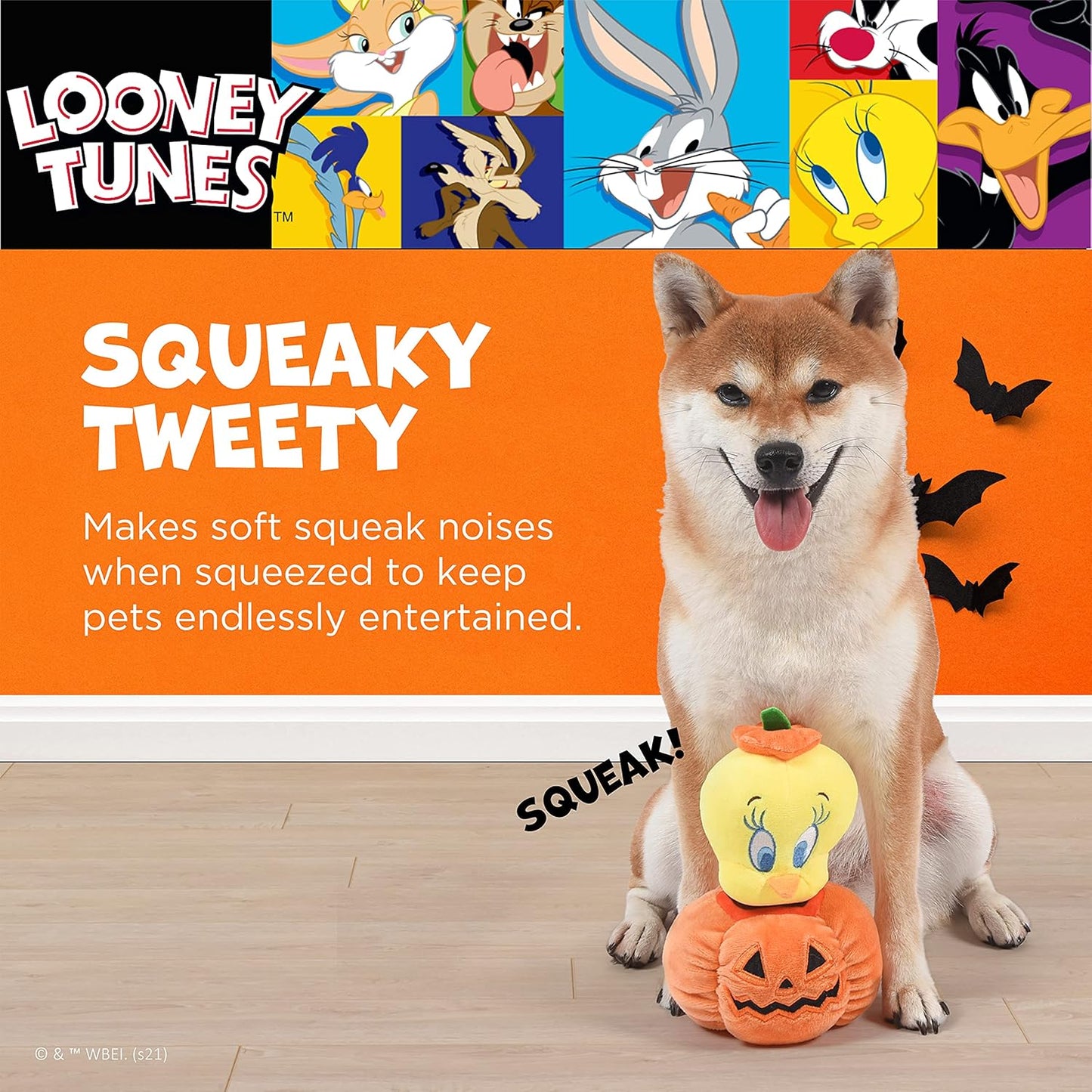 Looney Tunes Halloween Plush Dog Toys – Officially Licensed, Squeaky & Perfect for Small Dogs! 🎃🐶.