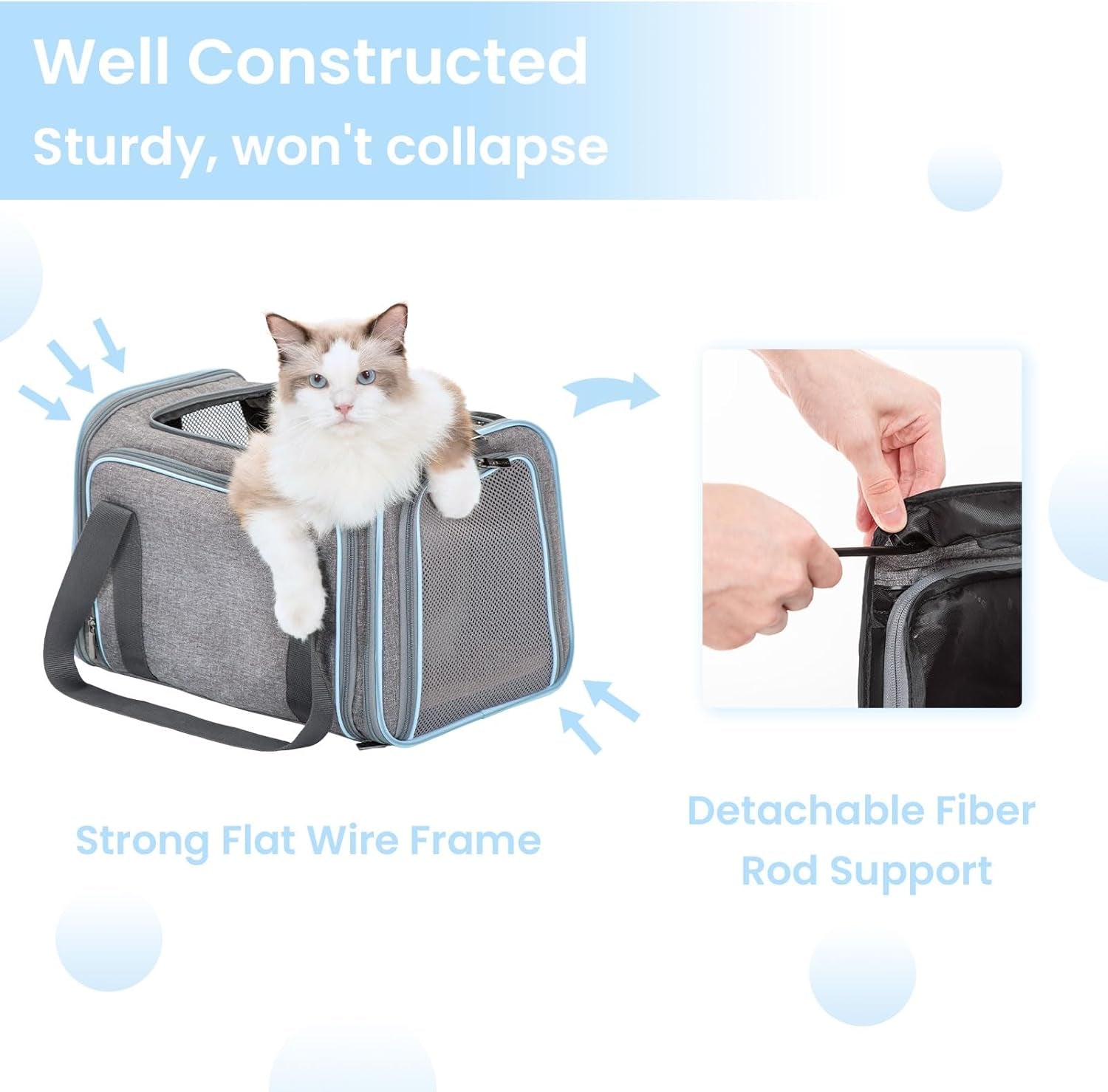 Expandable Soft-Sided Pet Carrier – Airline-Approved, Durable & Comfortable for Travel 🐾✈️.