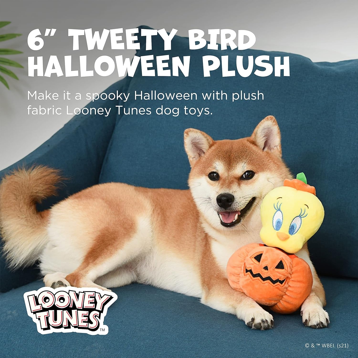 Looney Tunes Halloween Plush Dog Toys – Officially Licensed, Squeaky & Perfect for Small Dogs! 🎃🐶.