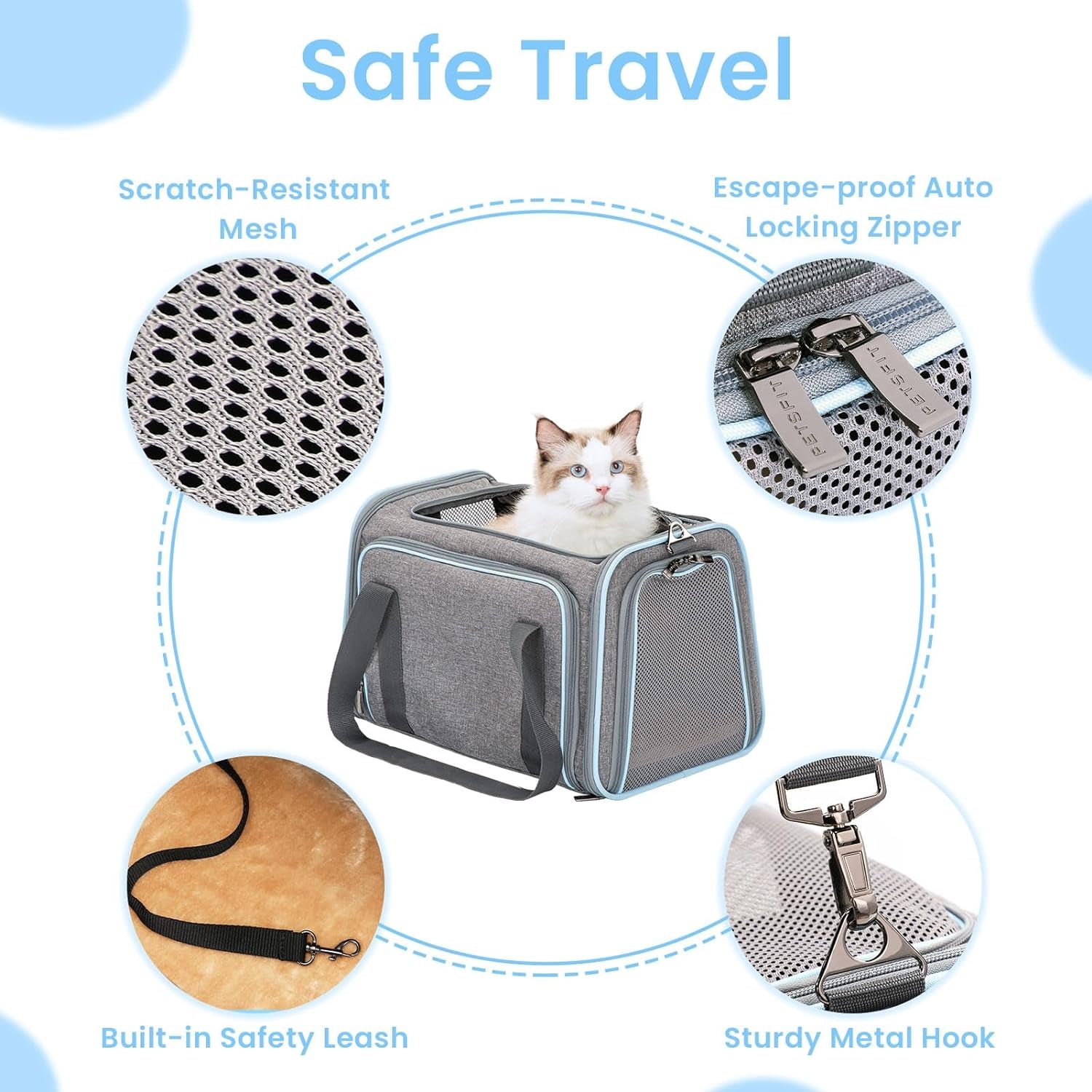 Expandable Soft-Sided Pet Carrier – Airline-Approved, Durable & Comfortable for Travel 🐾✈️.