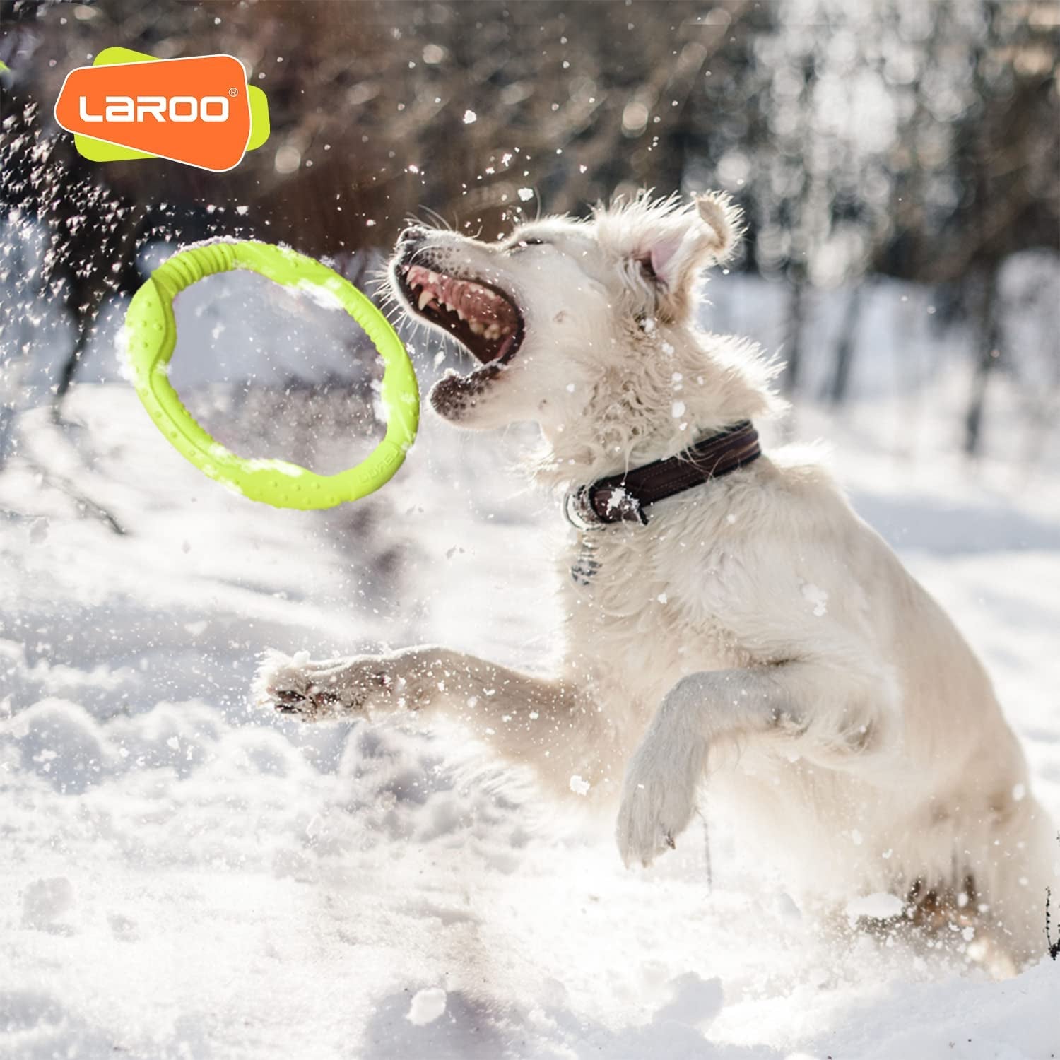 LaRoo Indestructible Dog Flying Ring – Durable, Lightweight & Safe Chew Toy for Medium & Large Dogs 🐶🦴.