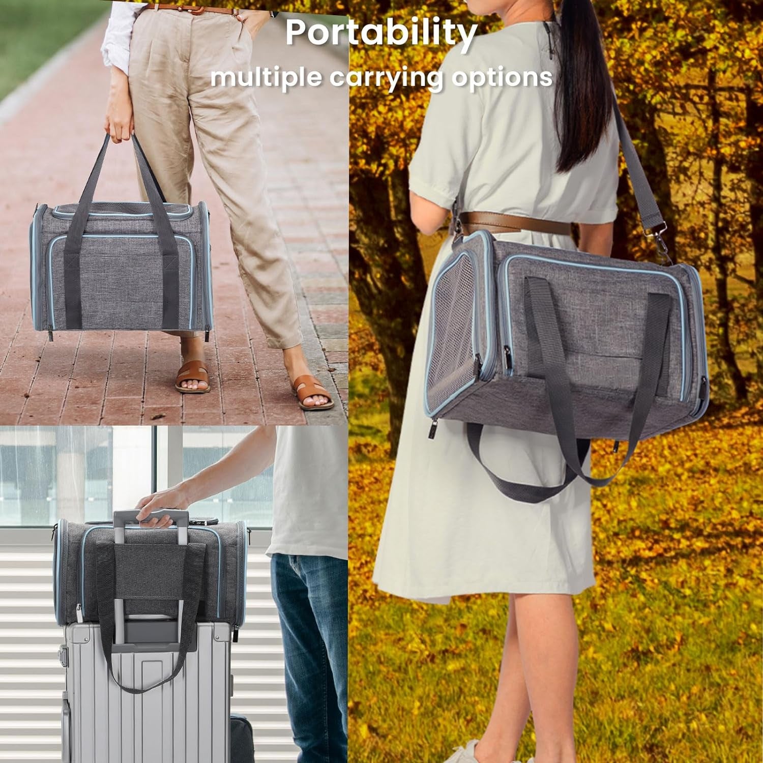 Expandable Soft-Sided Pet Carrier – Airline-Approved, Durable & Comfortable for Travel 🐾✈️.