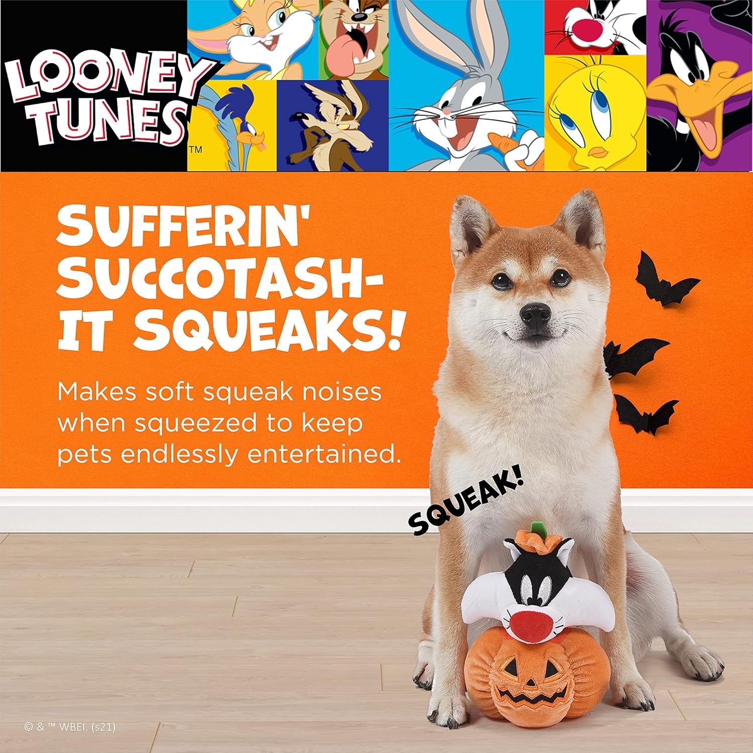 Looney Tunes Halloween Plush Dog Toys – Officially Licensed, Squeaky & Perfect for Small Dogs! 🎃🐶.