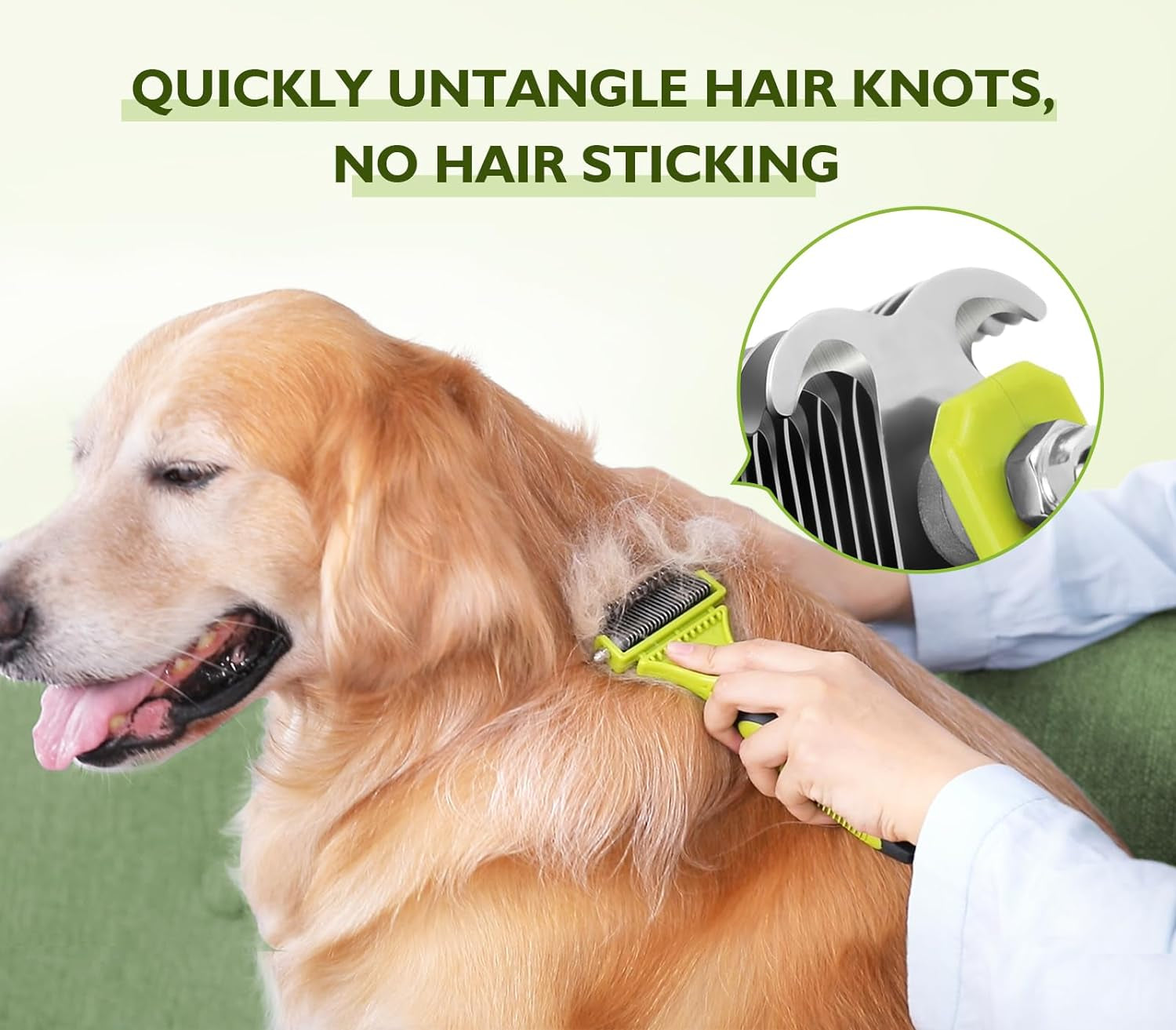 Pecute 2-in-1 Pet Grooming Tool – Dual-Sided Undercoat Rake for Dogs & Cats 🐶🐱.