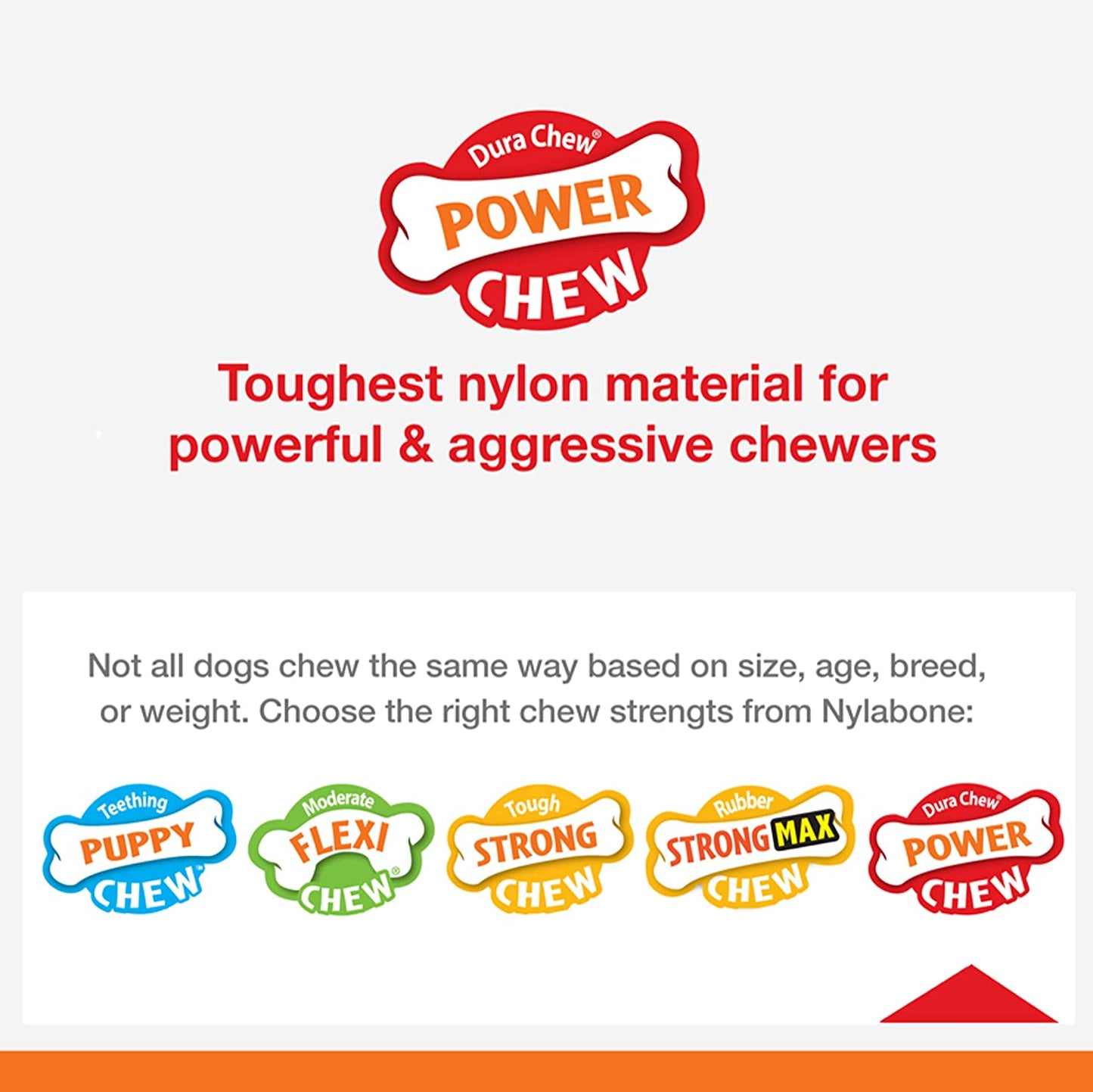 Nylabone Power Chew Dog Toy – Durable, Bacon-Flavored & Dental-Healthy for Aggressive Chewers 🐶🦴.